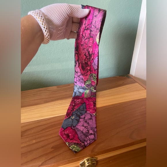 Couture By Bella Nova Men's Tie 100% Silk Made In Italy Multicolor 54” - Picture 4 of 4